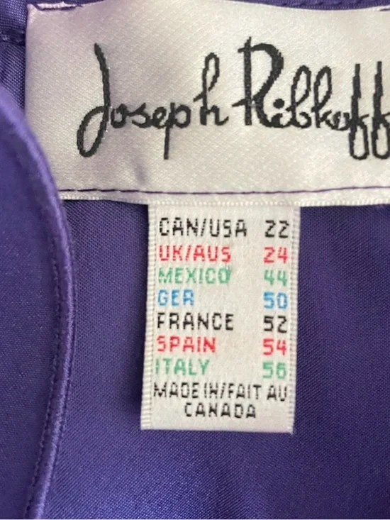 Joseph Ribkoff Purple Ruffled Front Blouse - Picture 6 of 9